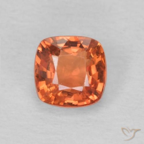 0.61ct طبيعي برتقالى متوسط زفير, وسادة, VVS