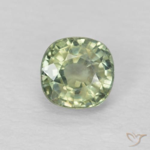 0.51ct طبيعي اخضر المريمية فاتح جدا زفير, وسادة, قليلا جدا