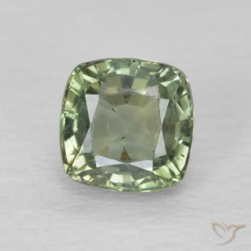 0.72ct طبيعي اخضر فاتح زفير, وسادة, قليلا جدا