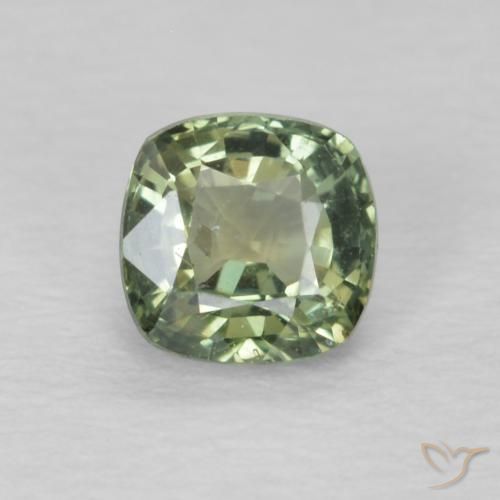 0.60ct طبيعي أخضر المريمية زفير, وسادة, قليلا جدا