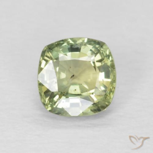 0.59ct طبيعي اخضر المريمية فاتح جدا زفير, وسادة, قليلا جدا