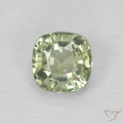 0.48ct طبيعي أخضر فاتح جدا زفير, وسادة, قليلا جدا