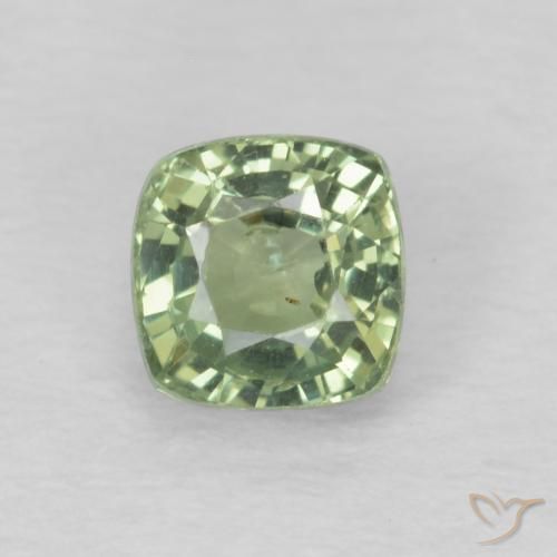 0.59ct طبيعي أخضر مريمية فاتح زفير, وسادة, قليلا جدا