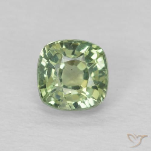 0.54ct طبيعي أخضر مريمية فاتح زفير, وسادة, قليلا جدا
