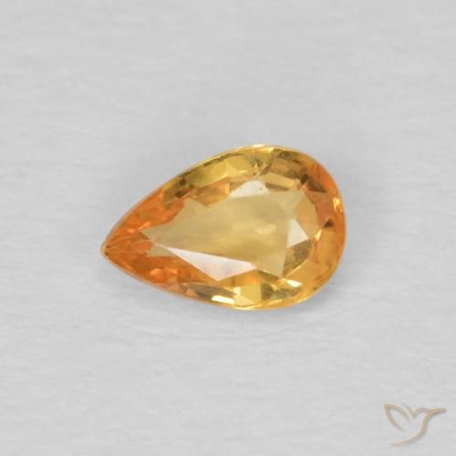 0.51ct طبيعي ذهبى داكن زفير, شكل الكمثرى, VVS-VS