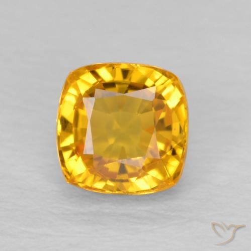 0.71ct طبيعي ذهبى متوسط زفير, وسادة, VVS-VS