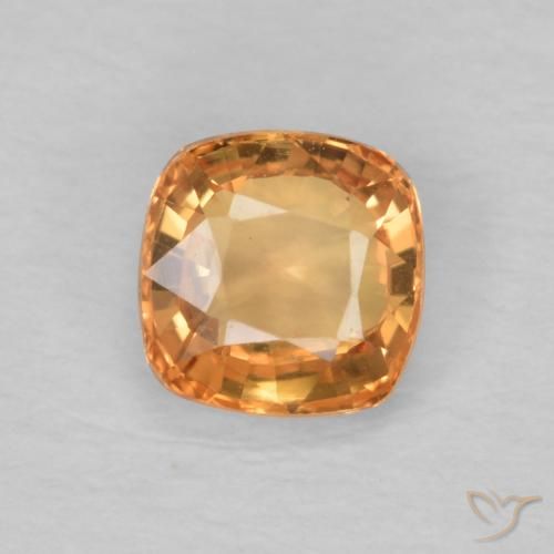 0.62ct طبيعي برتقالى متوسط زفير, وسادة, VVS-VS, Photo A