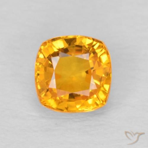 0.70ct طبيعي ذهبى-برتقالى زفير, وسادة, VVS-VS