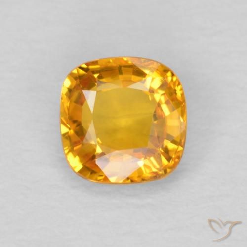 0.50ct طبيعي ذهبى-برتقالى زفير, وسادة, VVS-VS
