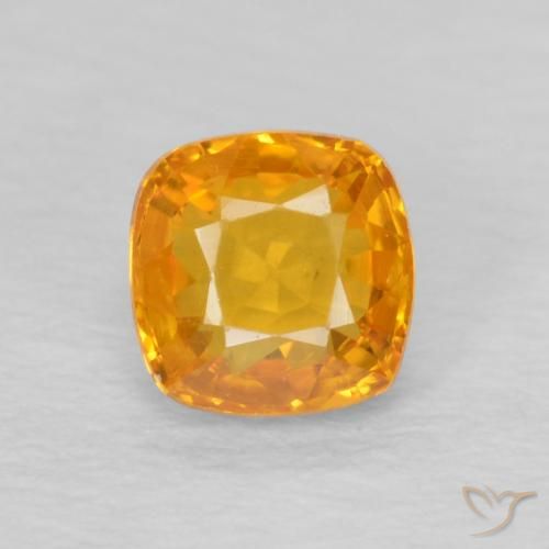 0.59ct طبيعي ذهبى-برتقالى زفير, وسادة, VVS-VS