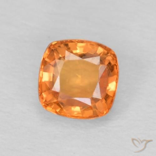 0.61ct طبيعي برتقالى محمر زفير, وسادة, VVS