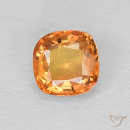 0.51ct طبيعي برتقالى محمر زفير, وسادة, VVS