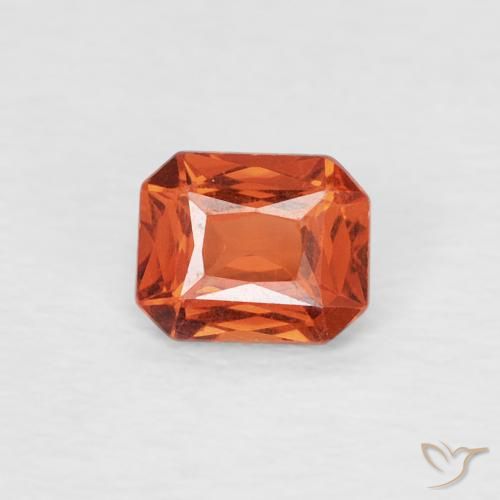 0.46ct طبيعي برتقالى كهرمانى زفير, قص الزمرد, VVS