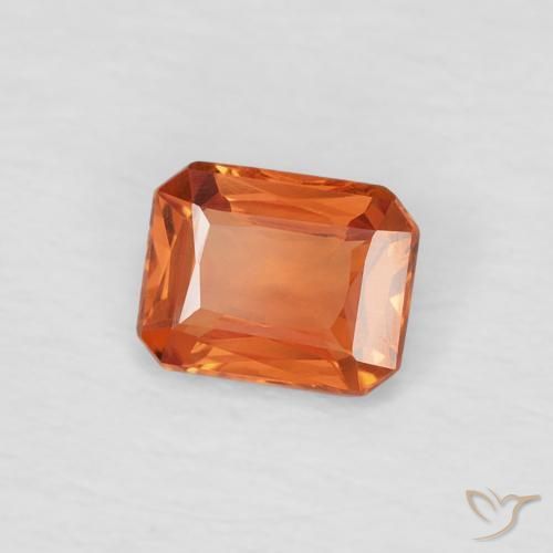 زفير Medium Dark-Orange طبيعي، ثمانى / قصة زمرد، 0.42 قيراط، VVS