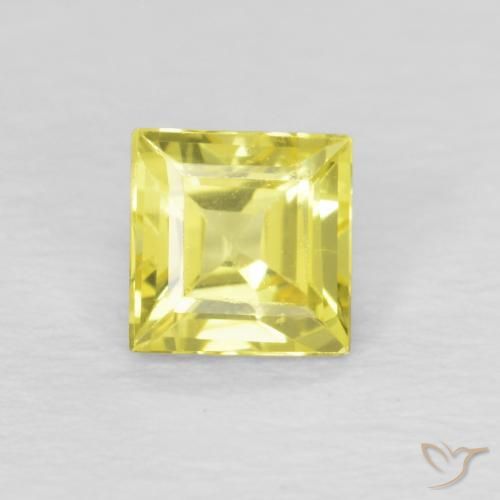 0.46ct طبيعي أصفر فاتح زفير, مربع, VVS-VS