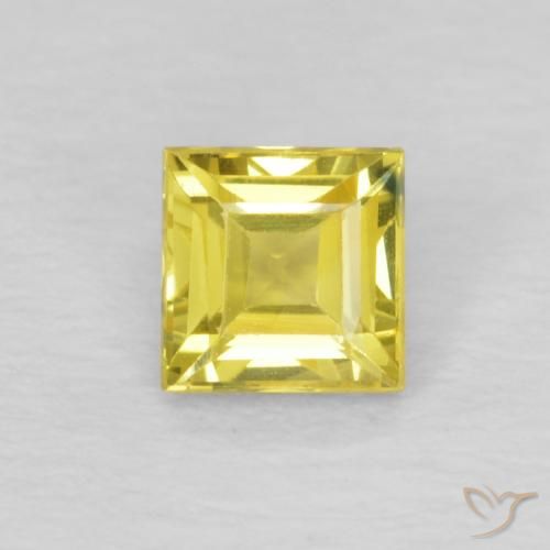 0.49ct طبيعي أصفر إلكترونى زفير, مربع, VVS-VS