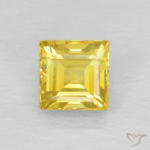 0.60ct طبيعي أصفر متوسط زفير, مربع, VVS-VS