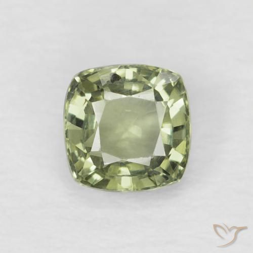 0.65ct طبيعي أخضر فاتح جدا زفير, وسادة, VVS