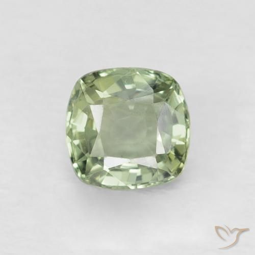 0.52ct طبيعي اخضر فاتح زفير, وسادة, VVS