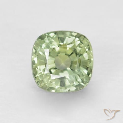 0.88ct طبيعي أخضر مريمية فاتح زفير, وسادة, VVS-VS