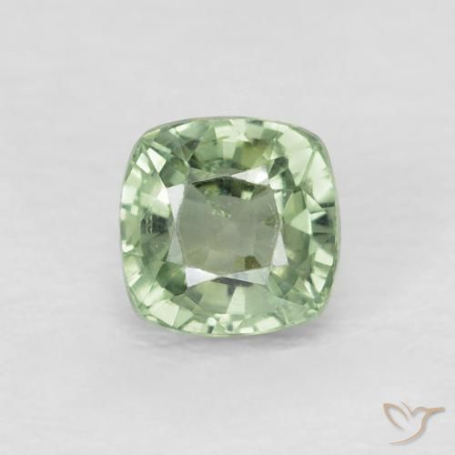 0.69ct طبيعي أخضر مصفر باهت زفير, وسادة, VVS-VS