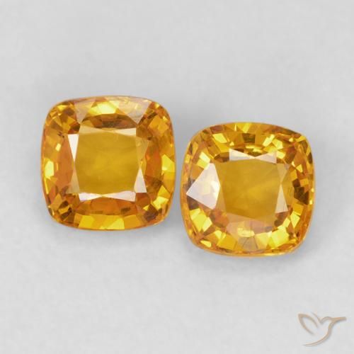 1.28ctw طبيعي ذهبى-برتقالى زفير, وسادة, VVS-VS