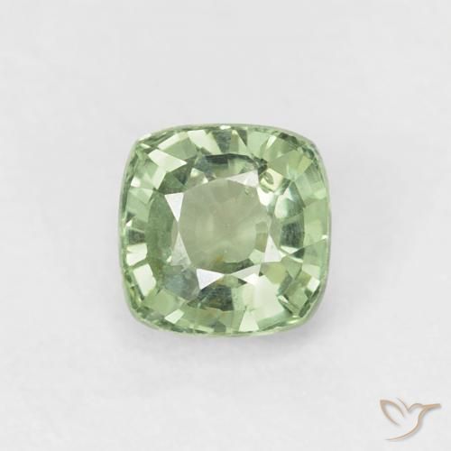 0.63ct طبيعي أخضر مريمية فاتح زفير, وسادة, قليلا جدا