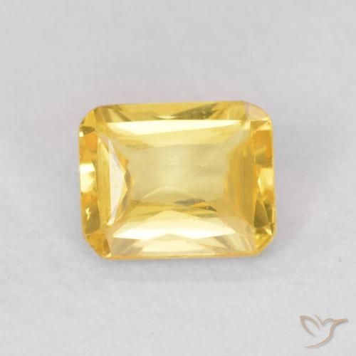 0.50ct طبيعي ذهبى متوسط زفير, قص الزمرد, VVS-VS