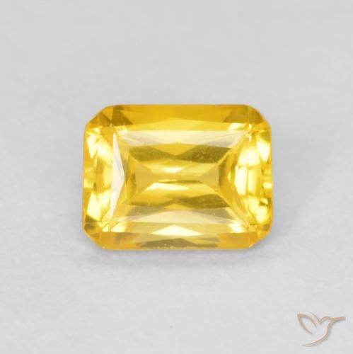 0.50ct طبيعي ذهبى متوسط زفير, قص الزمرد, VVS-VS