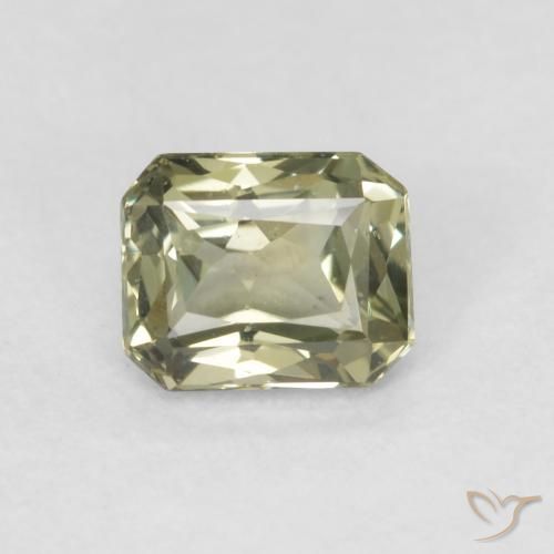 0.57ct طبيعي أخضر زيتوني زفير, قص الزمرد, VVS-VS