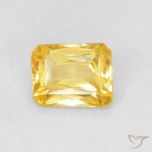 0.49ct طبيعي ذهبى متوسط زفير, قص الزمرد, VVS-VS