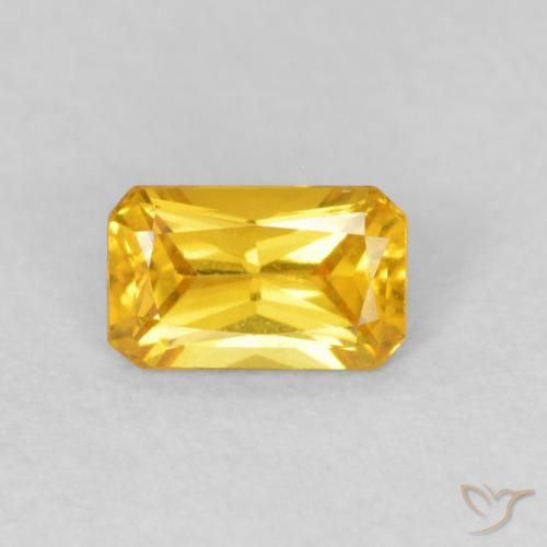 0.38ct طبيعي ذهبي زفير, قص الزمرد, VVS