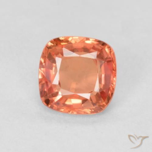0.50ct طبيعي أحمر برتقالي زفير, وسادة, VVS
