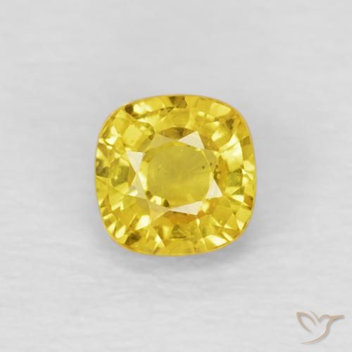 0.53ct طبيعي Medium Light-Yellow زفير, وسادة, قليلا جدا