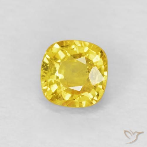 زفير Medium Light-Yellow طبيعي، وسادة، 0.53 قيراط، قليلا جدا