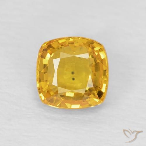 0.62ct طبيعي ذهبي زفير, وسادة, قليلا جدا