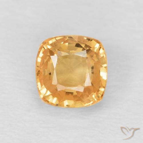 0.75ct طبيعي ذهبي زفير, وسادة, VVS