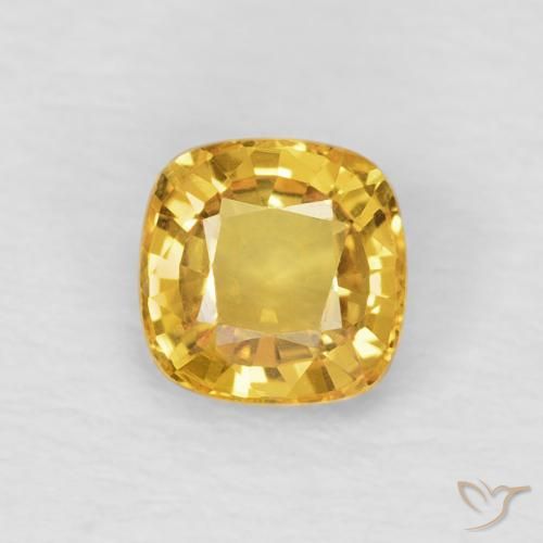 0.53ct طبيعي ذهبي زفير, وسادة, VVS