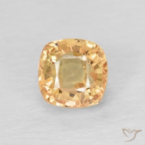0.74ct طبيعي ذهبي زفير, وسادة, VVS