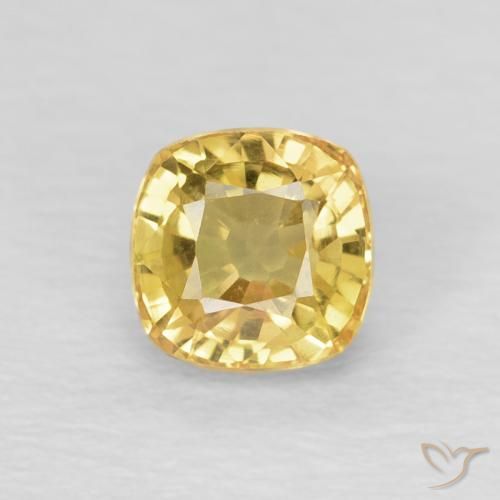 0.67ct طبيعي ذهبى فاتح زفير, وسادة, VVS