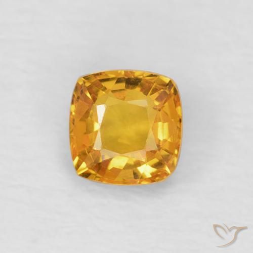 0.48ct طبيعي ذهبى-برتقالى زفير, وسادة, VVS