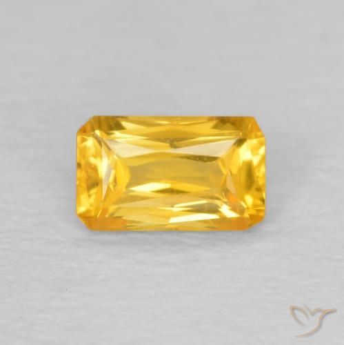 0.36ct طبيعي ذهبي زفير, قص الزمرد, VVS-VS