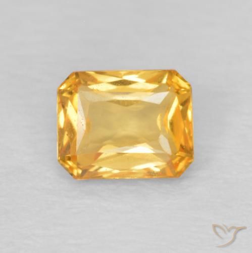 0.53ct طبيعي برتقالى متوسط زفير, قص الزمرد, VVS