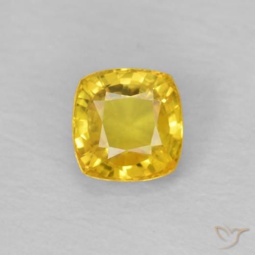 0.49ct طبيعي أصفر عسلى زفير, وسادة, قليلا جدا