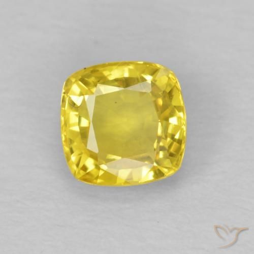 0.62ct طبيعي ذهبى مصفر زفير, وسادة, قليلا جدا