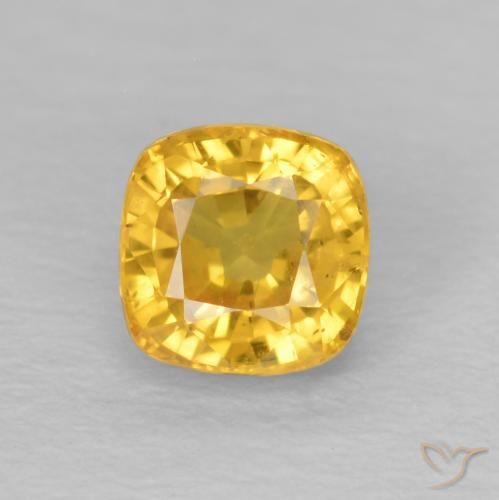 0.72ct طبيعي ذهبى متوسط زفير, وسادة, قليلا جدا