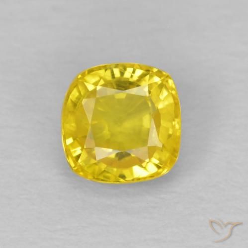 0.56ct طبيعي أصفر عسلى فاتح زفير, وسادة, قليلا جدا