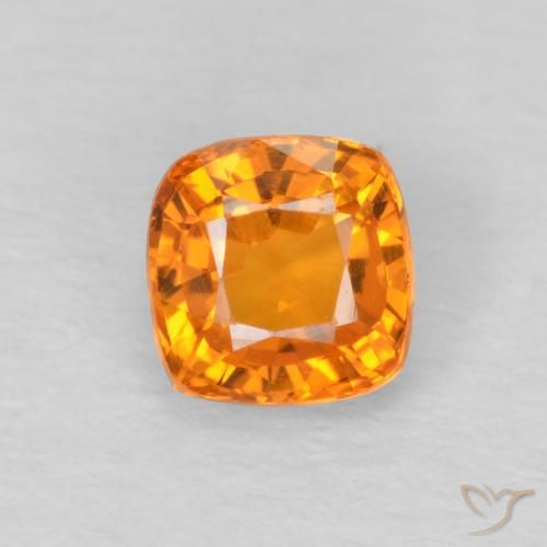 0.64ct طبيعي برتقالي زاهى زفير, وسادة, قليلا جدا
