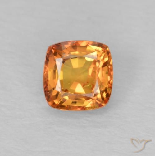 0.49ct طبيعي بنى برتقالى زفير, وسادة, قليلا جدا