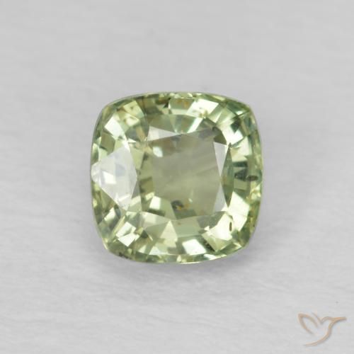 0.60ct طبيعي أخضر فاتح جدا زفير, وسادة, قليلا جدا